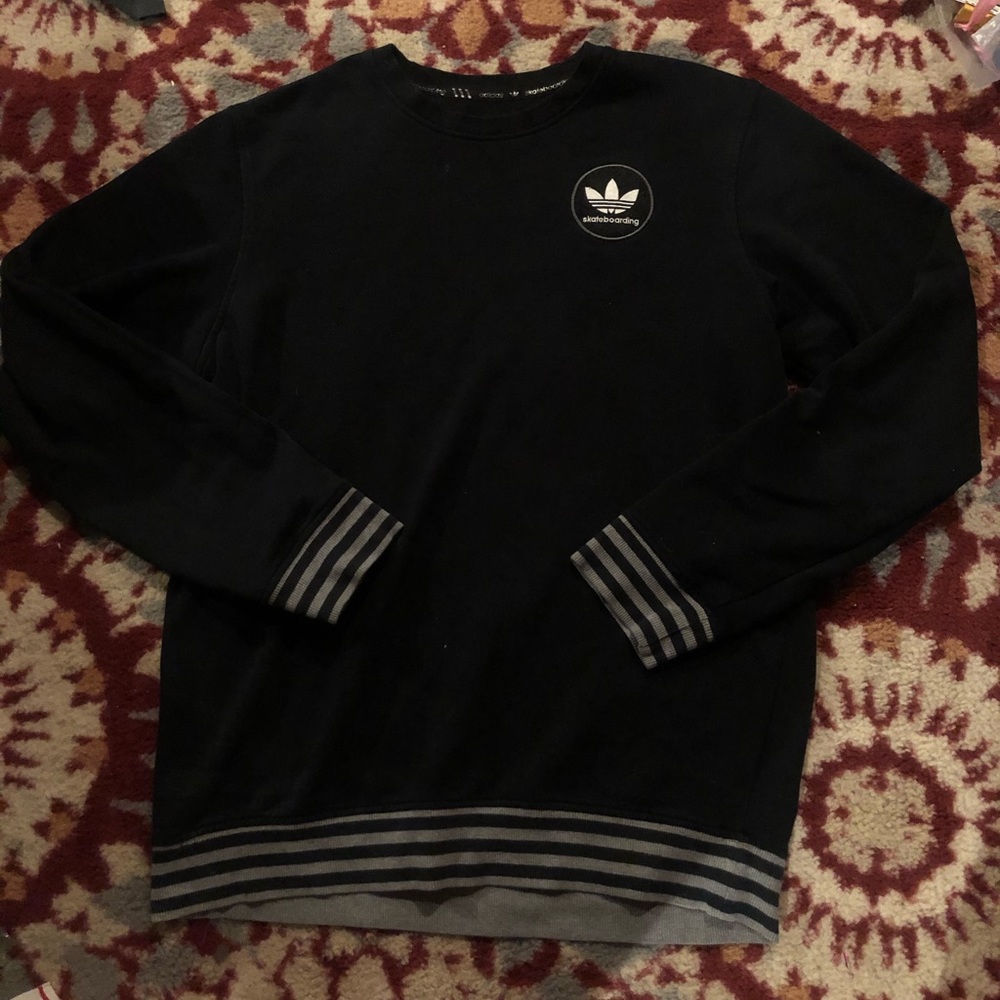 Black Adidas Crewneck Sweatshirt